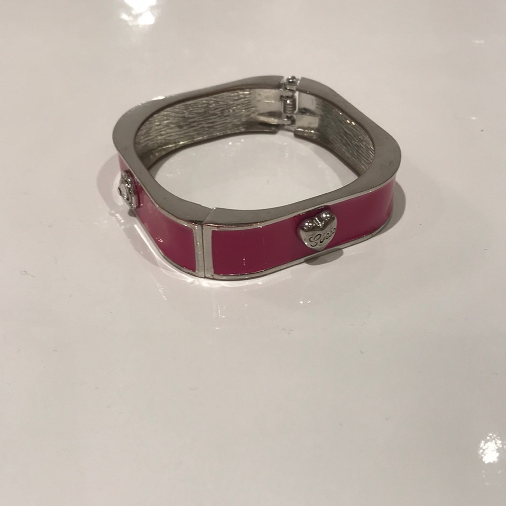 GUESS pink enamel bracelet
